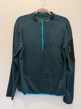 Oros Men’s Horizon Solarcore 1/4-Zip Thermal Pullover Jacket Evergreen Medium
